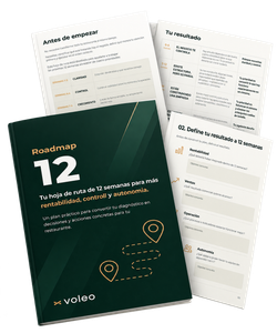 Roadmap de 12 semanas para restaurantes: mockup de la guía impresa de Voleo